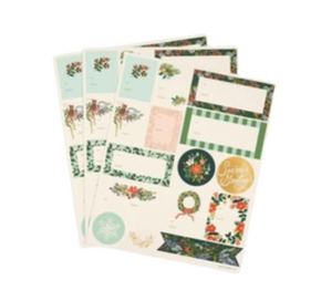 Winter Floral Holiday Sticker Sheets