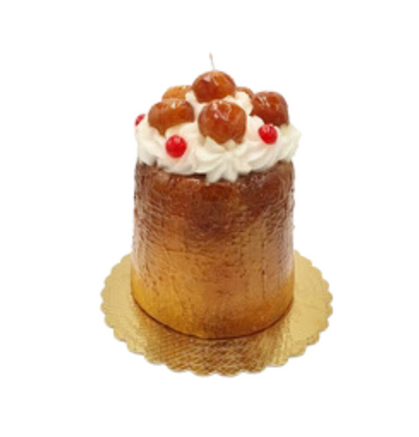 Holiday Rum Baba Cake Candle