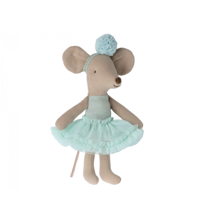 Little Sister Ballerina Mouse in Light Mint