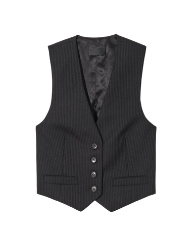 Ismael Tailored Vest in Black