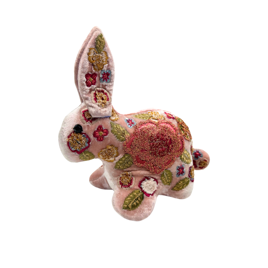 Fleur Silk Velvet Bunny in Old Rose