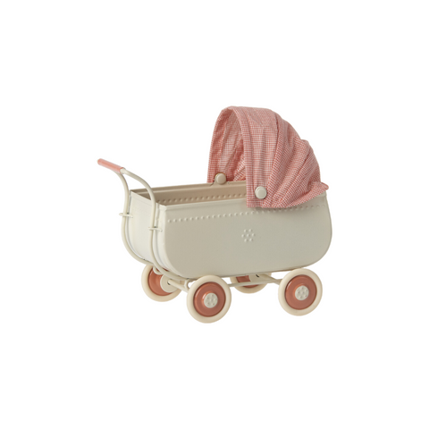 Micro Metal Pram in Coral