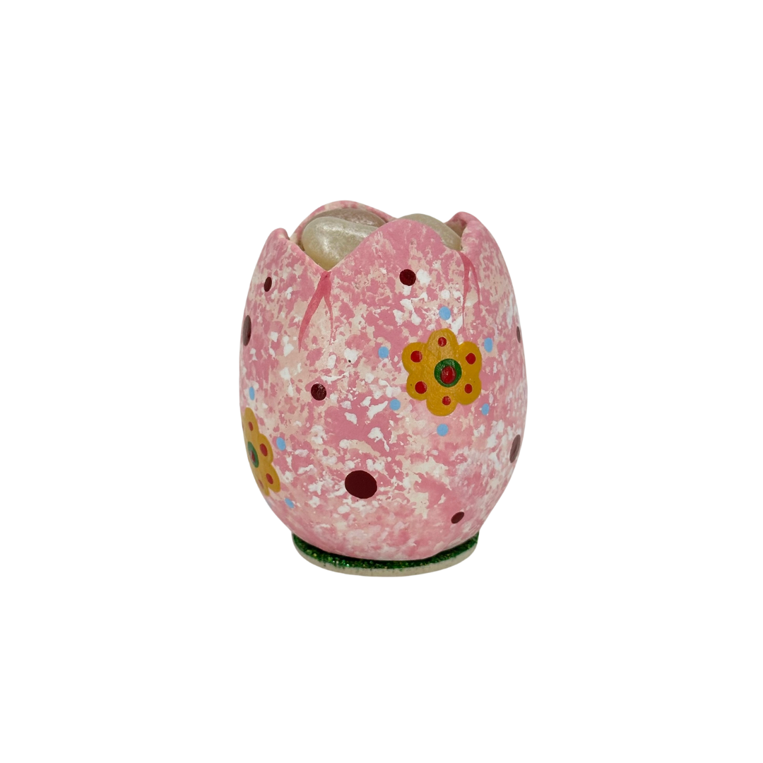 Floral Painted Petite Cracked Egg