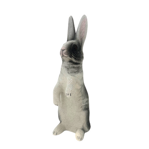 Beaded Standing Bunny in Black/White