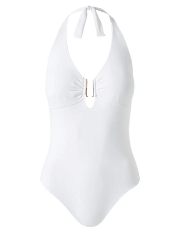 Tampa Halter One Piece Swimsuit in White