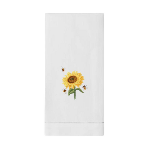 Embroidered Sunflower Everyday Towel