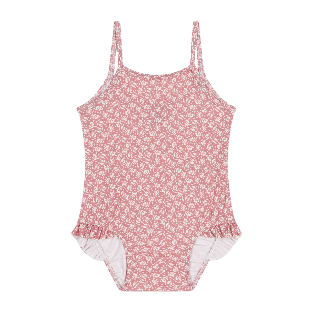 Floral Print One-Piece Swimsuit in Pink