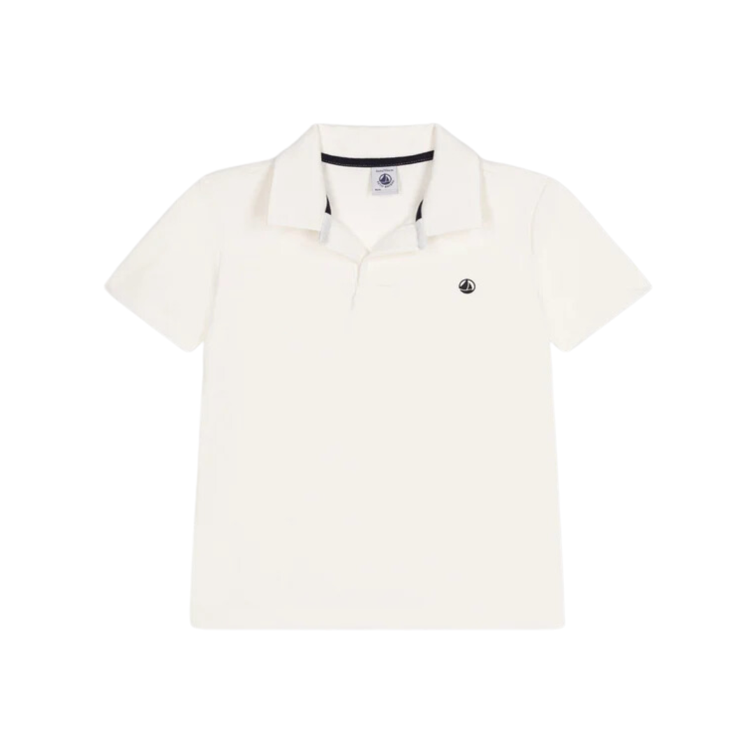 PB Logo Short Sleeve Polo in White