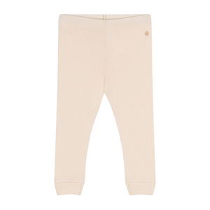 Solid Cotton Leggings in Cream