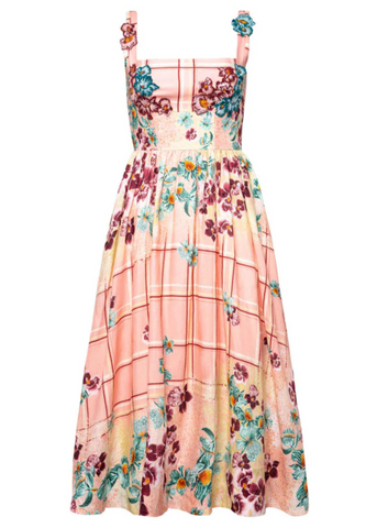 Miramar Sleeveless Floral Midi Dress in Prado