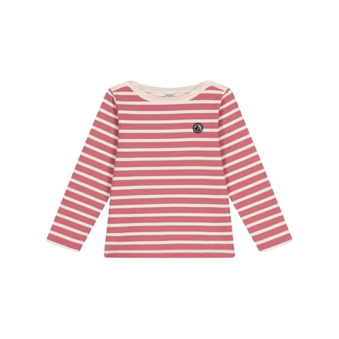 Striped Long Sleeve Top in Raspberry