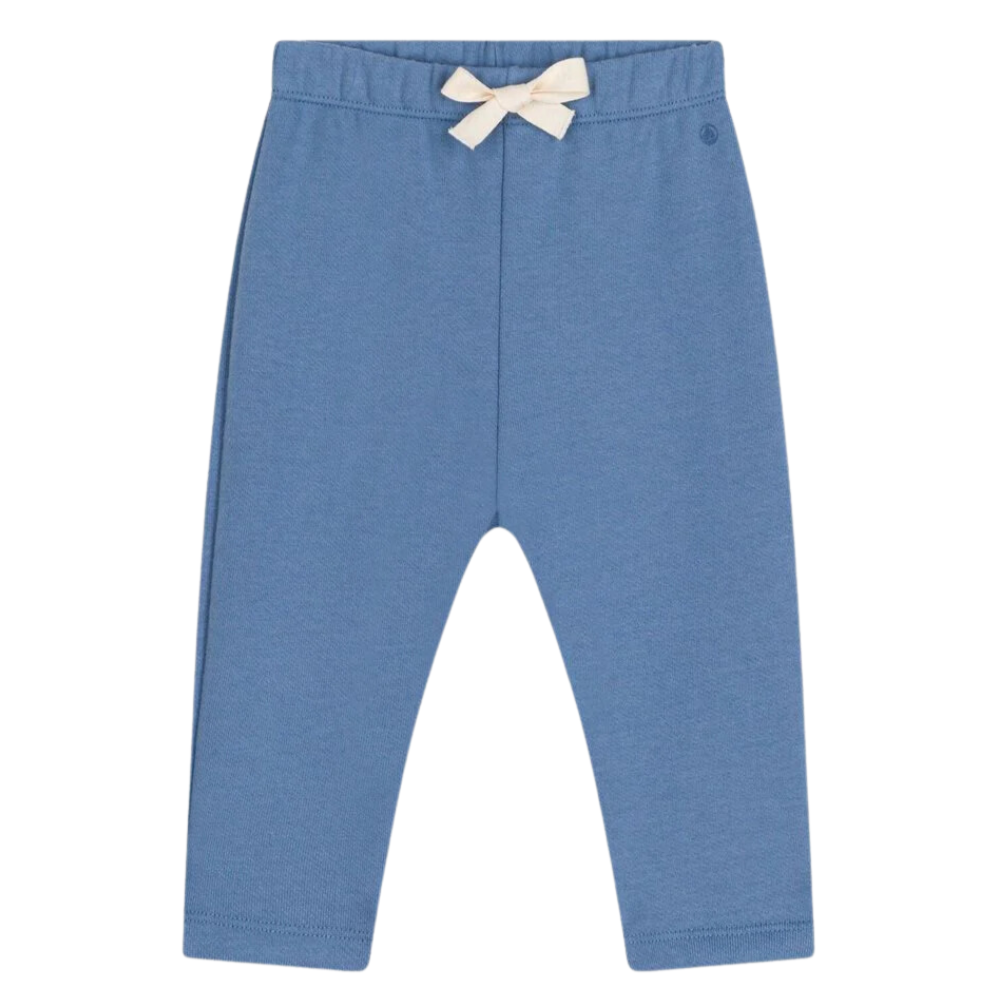 Solid Tie Waist Sweatpants in Dusty Blue