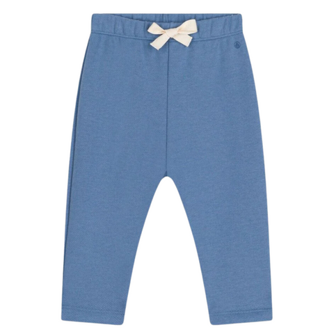 Solid Tie Waist Sweatpants in Dusty Blue