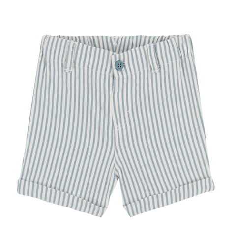 Baby's Striped Seersucker Shorts in Brut/Marsh