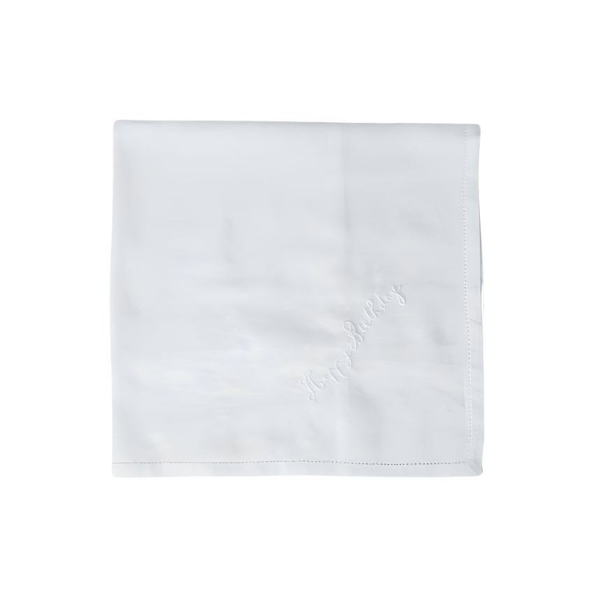 Happy Birthday Embroidered Cotton Hankie