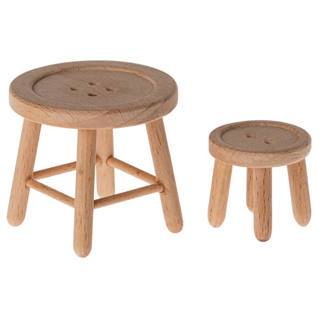 Little Friends Button Table + Stool Set