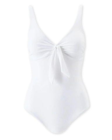 Lisbon Knotted One Piece Swimsuit in White