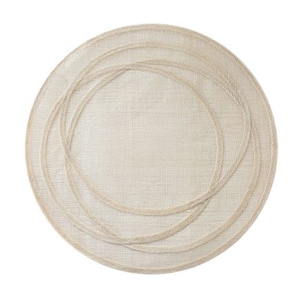 Woven Abaca Hoops Underplate in White