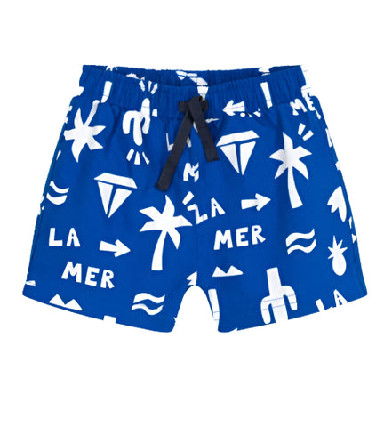 Seaside Print Swim Shorts