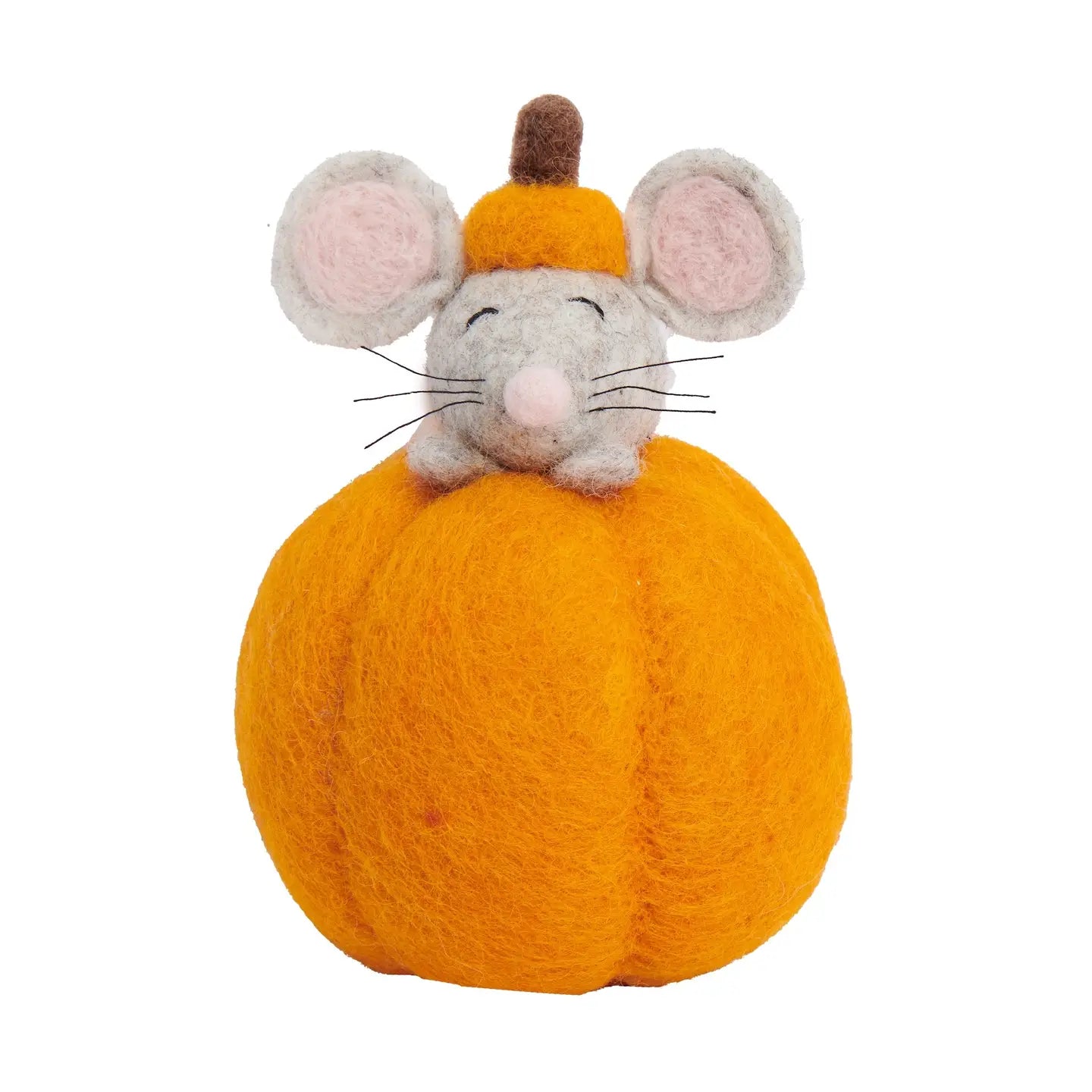 Felt Mouse In Pumpkin