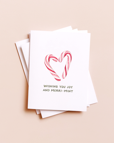 Joy and Merri-mint — Candy Cane Christmas Card