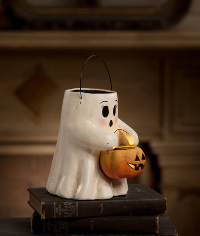 Scardey Boo + Sweet Boo w/Paper Mache Pumpkin Bucket