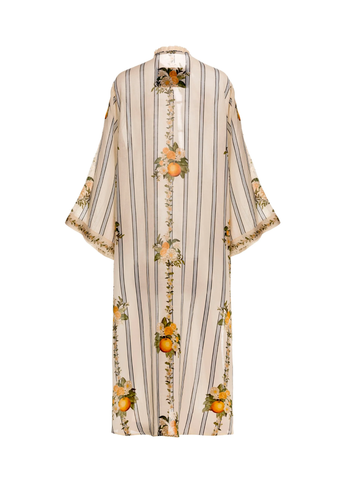 Datil Striped Long Sleeve Kaftan in Valle