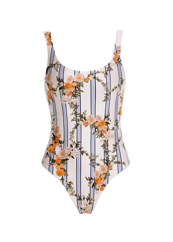 Gemma Scoop Neck One-Piece Swimsuit in Valle