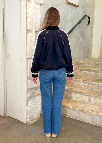 Alberta Pearl Embellished Windbreaker