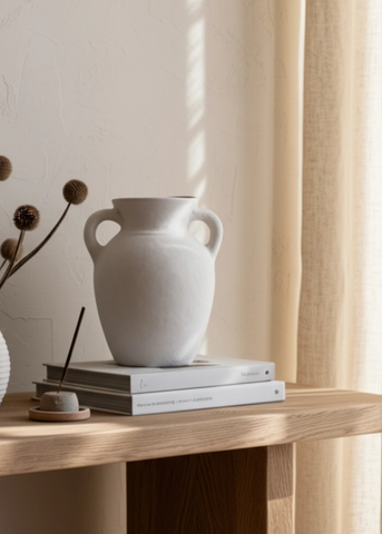 Textured Ceramic Amphora Jug Vase