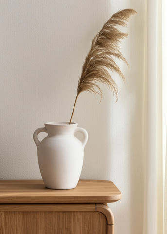 Textured Ceramic Amphora Jug Vase