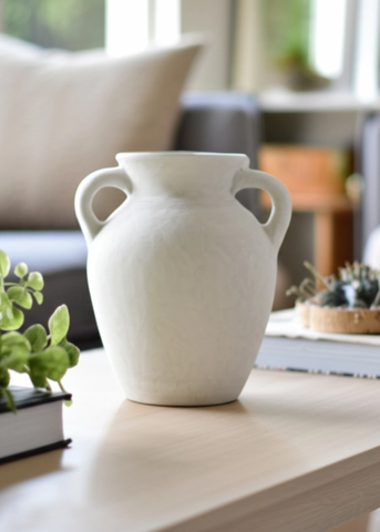 Textured Ceramic Amphora Jug Vase