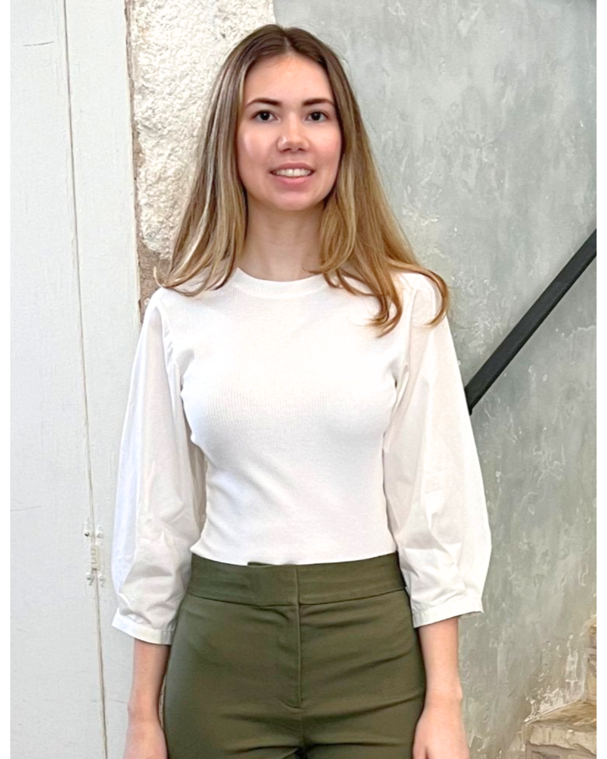 Arnaldo Mixed Media Tee in Soft White