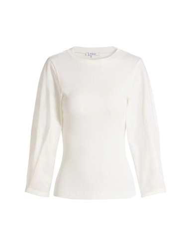 Arnaldo Mixed Media Tee in Soft White