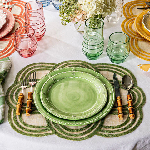 B & T Melamine Dessert + Salad Plate In Seagrass