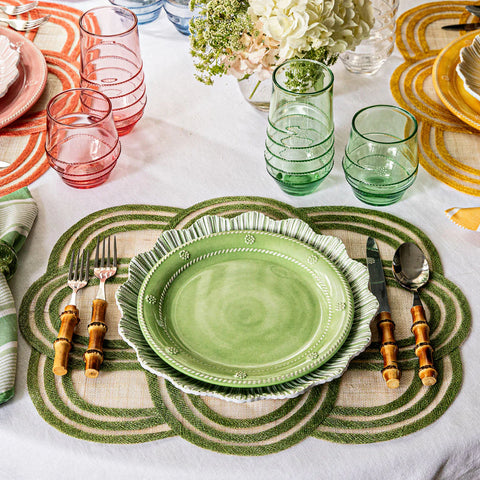 B & T Melamine Dessert + Salad Plate In Seagrass