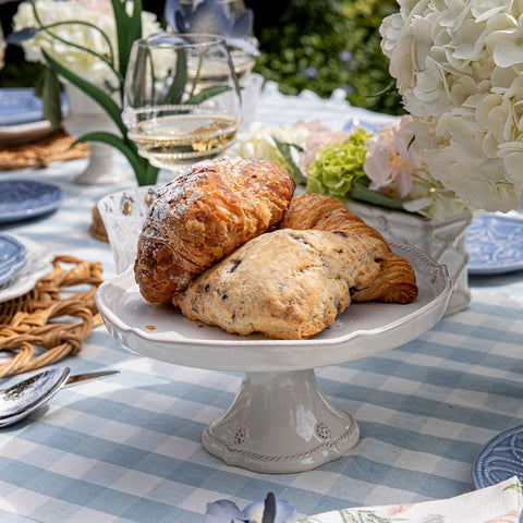 B & T Petite Cake Stand In Whitewash