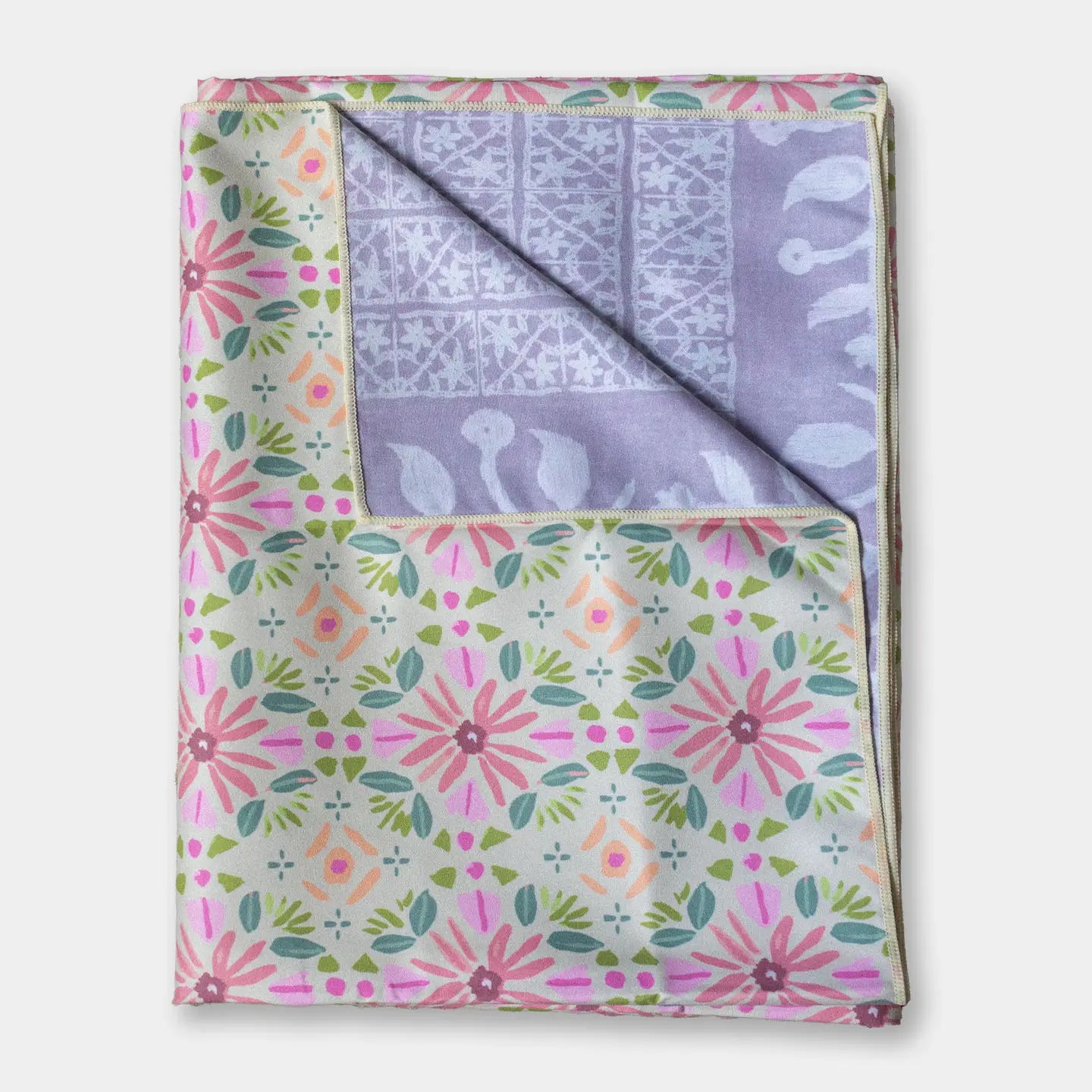 Penelope  Fast-Dry Patterned Beach Towel + Travel Pouch