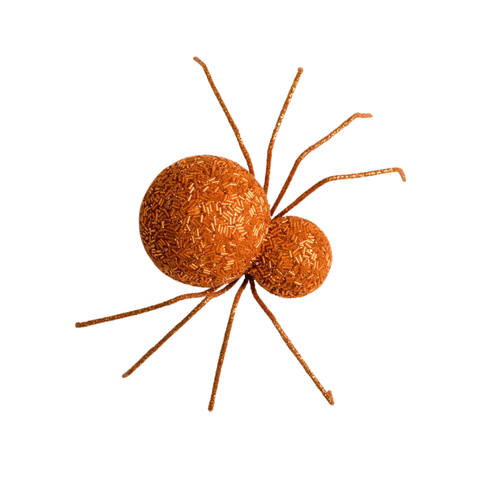 Large Beaded Spider in Orange