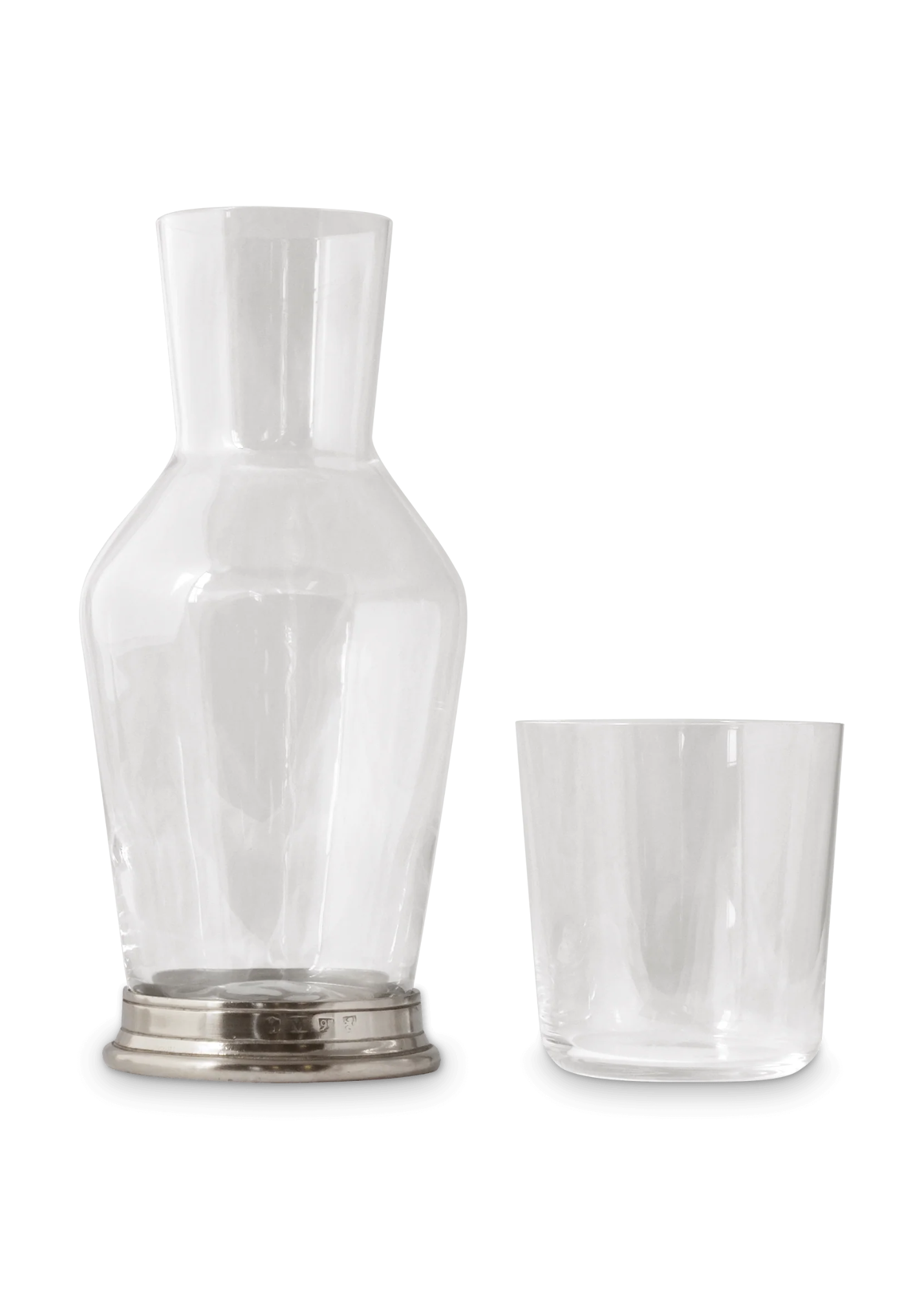 Pewter Bedside Carafe + Tumbler