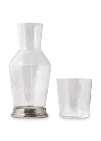 Pewter Bedside Carafe + Tumbler