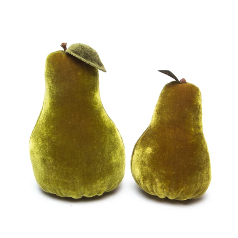 Velvet Decorative Pear in Cactus