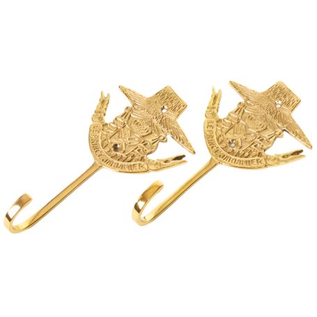 Coat of Arms Brass Wall Hook