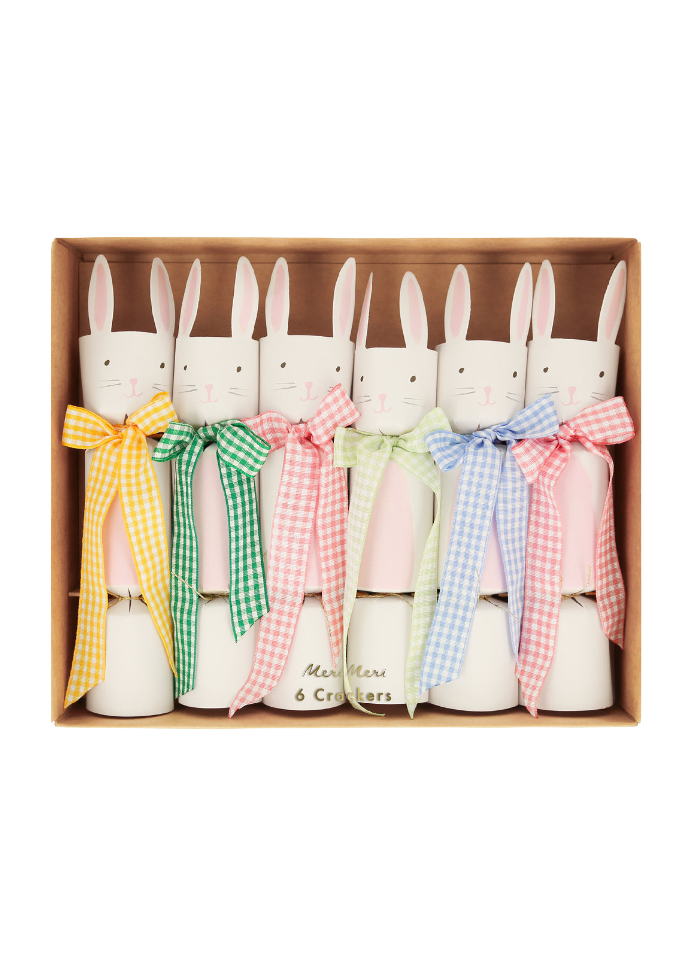 Gingham Bow Bunny  Cracker Set