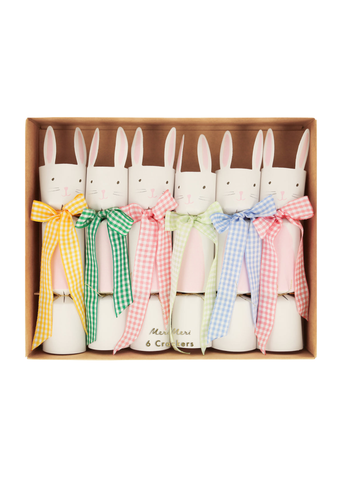 Gingham Bow Bunny  Cracker Set