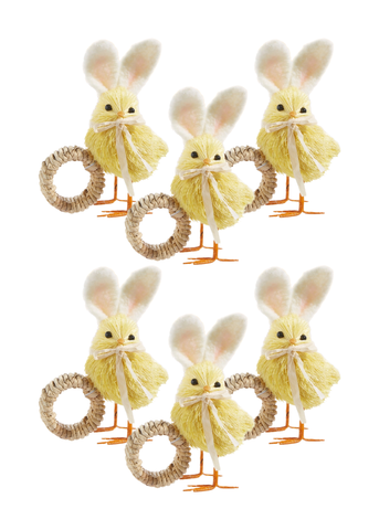 Bunny Ear Chicks Napkin Rings - Box of 6