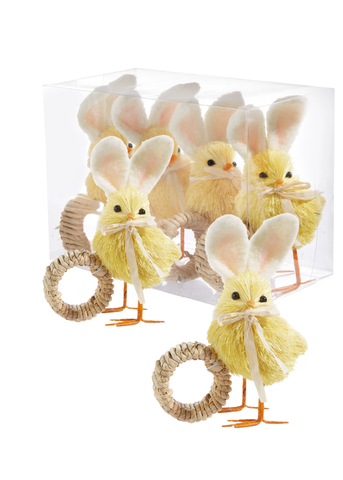 Bunny Ear Chicks Napkin Rings - Box of 6