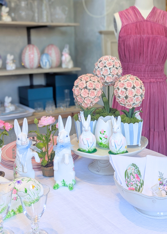 Meadow Flowers Hand Painted Standing Bunny