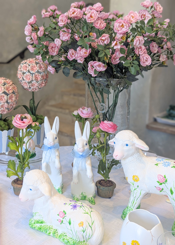 Meadow Flowers Hand Painted Standing Lamb