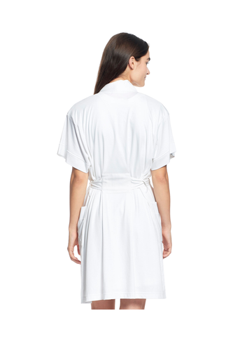 Butterknit Short Sleeve Short Robe in White